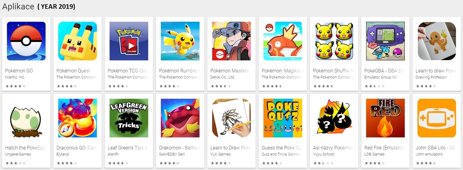 pokemon games for android